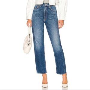 MOTHER Superior High Waisted Study Hover in Treating Myself Blue Denim Size 28